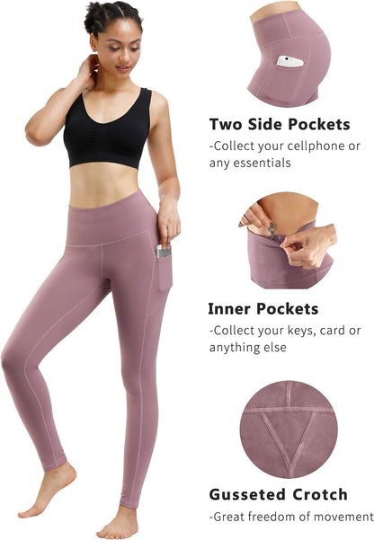 2-Pack High Waist Yoga Pants with Tummy Control